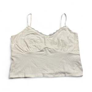Hollister White Lace Trim Cami Top